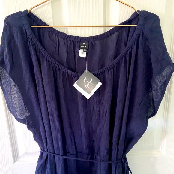 Echo Women’s navy blue swim cover up. NWT. - Picture 1 of 3
